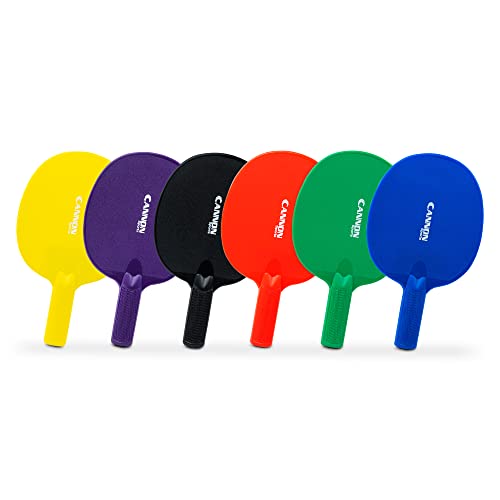 Cannon Sports Unbreakable Table Tennis Paddles - Waterproof & Weather Resistant Table Tennis Rackets for Indoor & Outdoor Use – Textured Easy Grip Handle – Multiple Color Options - color: Assorted