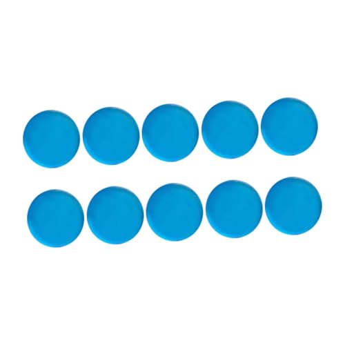 Menolana 10Pcs Pool Cue Tip Pads Ferrule Pads Acrylic Repair Part Spare Part 0.55inch Replacement Billiards Accessory for Competition - color: sky blue