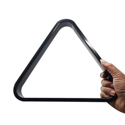 BALIKEN Triangle 8 Ball and 9 Ball Rack for Pool Table, Suited for 2-1/4" Pool Balls, Billiard Racks Pool Table Accessories (Triangle/Plastic, Black)