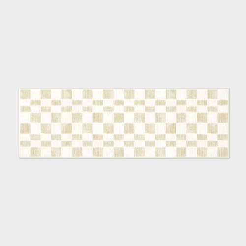 EVERGRACE Checkered Plaid Area Rug 2x6, Soft Faux Wool Rugs Washable Anti Slip Rugs Long Runner Rug Carpet for Entryway Bedroom Living Room Hallway Kitchen Dining Room and Laundry Room, Beige - color: Beige, size: 2' x 6' (Runner)
