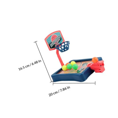 2 Sets Mini Table Basketball Game for Indoor Desktop Basketball Stands in Red and Blue Educational Plaything Enhancing Hand-Eye Coordination and Finger Strength and Portable