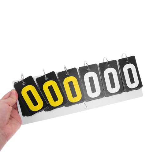 GALPADA Portable Table Scoreboard Flip Score Keeper with 6-Digit Acrylic Display for Basketball Billiards and Tabletop Sports Games