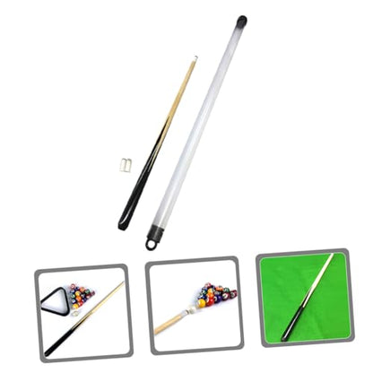 POPETPOP Wooden Billiard Cue Stick for Boys and Girls Short Pool Stick Storage Tube for Skills Spaces Design for Young Players