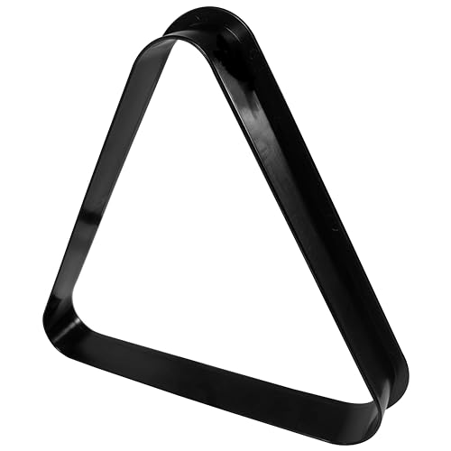 BALIKEN Triangle 8 Ball and 9 Ball Rack for Pool Table, Suited for 2-1/4" Pool Balls, Billiard Racks Pool Table Accessories (Triangle/Plastic, Black)