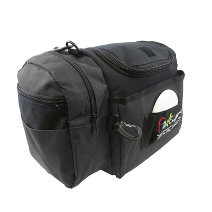 Mint Discs Fade Gear Crunch Box Disc Golf Bag | Black | Beginner Disc Golf Bag | 14+ Disc Capacity | Shoulder Strap & Harness Option - color: Black, size: Green Harness