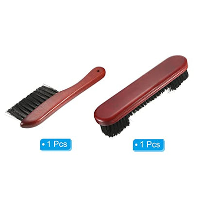 PATIKIL Billiard Pool Table Rail Brush Set, Pool Table Cleaning Brush Kit Wooden Handle Nylon Bristles for Billiards Table - color: Burgundy