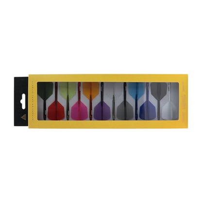 CUESOUL ROST 77 Integrated Dart Shaft and Flight Big Wing/Standard Shape Colour Collection Pack of 12 pcs - color: Big Wing Shape, size: Medium
