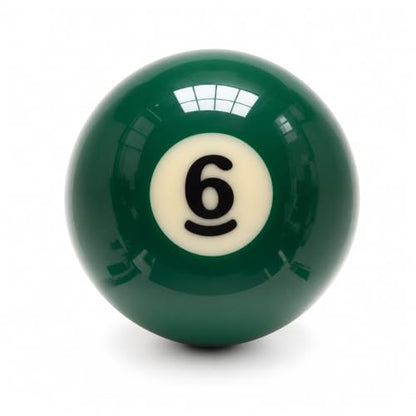 KONLLEN Single Replacement Pool Ball – 2-1/4" Regulation Size & Weight Billiard Ball Made of Phenolic Resin (Choose 1–15 or Cue Ball) - color: #6