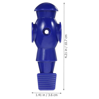 6pcs Foosball Players Replacement Dolls Table Football Accessories for Standard Rods Resin Desktop Football Men Black Blue