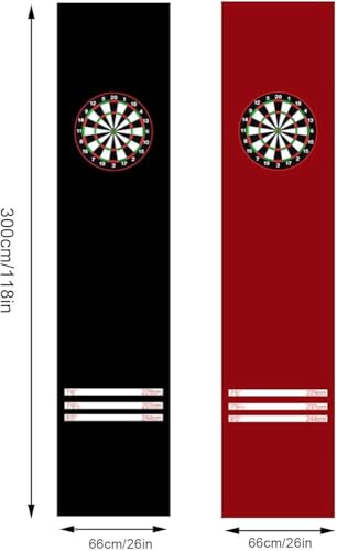 Professional Rubber Dart Board Mat – Non-Slip, Soundproof Floor Protector with Throwing Lines for Dart Games(Color:Black)