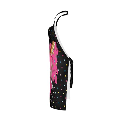 Manfei Baseball Kids Kitchen Apron - color: Blue Pink