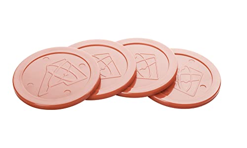 Atomic Premium Air Hockey Pucks (4‑Pack) – Heavyweight 3‑1/4” Red Pucks for Air Hockey & Push Hockey Tables