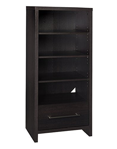 ClosetMaid 1661 Media Storage Tower Bookcase with Drawer Black Walnut - color: Black Walnut, style: Media Storage Tower