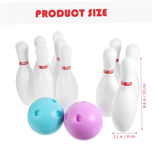 1 Set Childrens Bowling Kit Parent Interactive Sports Pins Balls Safe Material Fun for Family Parties and Kindergarten Activities Random Color