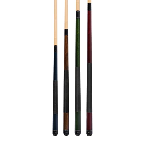 ASKA Short Pool Cue Sets, Canadian Maple Billiard Cue Sticks, 13mm Tip, 5/16x18 Joint, Multi-Set Options for Home & Game Rooms - style: Set of 4 Cues, LS4