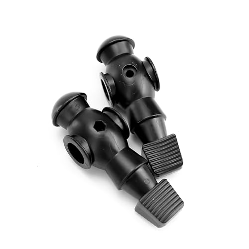 Marsrut 2PCS Foosball Replacement Players Set, Foosball Men, Soccer Player Set, Plastic Replacement Parts for Football Table, 2 Hexagon Nuts Included - color: Black