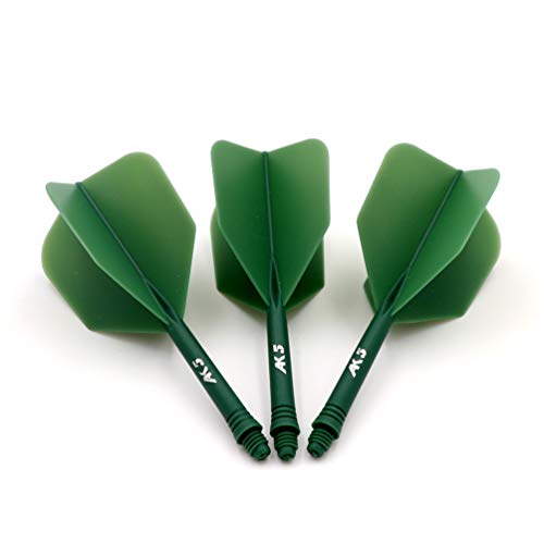 CUESOUL ROST Integrated Dart Shaft and Dart Flight Standard/Slim/Diamond/Big Wing/Tear/Diamond - color: 28mm-Big Wing Shape-Green