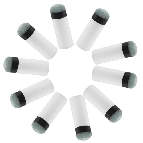 Jiozermi Billiard Cue Tips Replacement with Ferrules, Screw On Pool Stick Tips, Leather Cue Tips Kit for Cue Stick Repair - size: 12mm（20 pack）