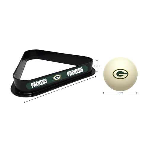 Imperial NFL Cue Ball & Rack Set - color: Green Bay Packers, White
