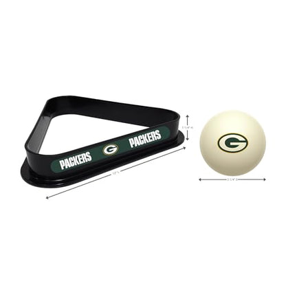 Imperial NFL Cue Ball & Rack Set - color: Green Bay Packers, White