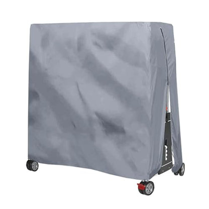 Table Tennis Cover, Outdoor/Indoor Waterproof Dustproof Sunscreen Ping Pong Table Cover Fits Folding Tables All Weather Protection 5.4*2.3*6.1ft（Gray）