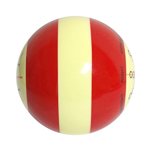 Pool Cue Ball 2-1/4" Standard Size Billiard Cue Ball Replacement for Training - color: Red&White