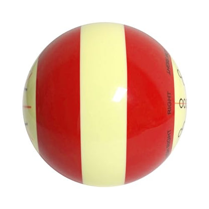 Pool Cue Ball 2-1/4" Standard Size Billiard Cue Ball Replacement for Training - color: Red&White