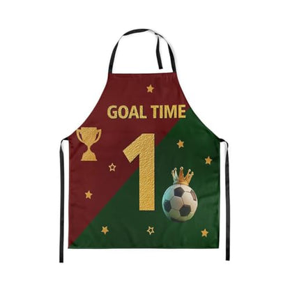 Manfei Baseball Kids Kitchen Apron - color: Red Green