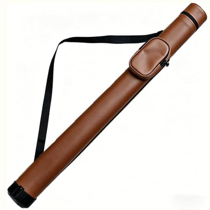 SUPERDIAMOND Hard Pool Cue Case for 58" 2-Piece Cues, Portable Pool Stick Case & Pool Stick Bag for League, Protective Cue Case & Pool Cue Bag, Billiard Cue Cases, 2x2 Pool Cue Case Style - color: Brown