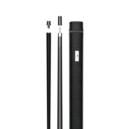 Cue-King Pool Cue Military-Grade Carbon Fibre 58” 18oz 2 Piece with 12.5mm Premium Tip Finished in Gloss Exposed Carbon Fibre, Professional Pool Cue - style: With Premium Case