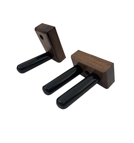 Matching Set of two Billiard Pool Rack Holders and a Billiard Pool Bridge Stick Holder (Made in the USA) (Walnut) - color: Walnut