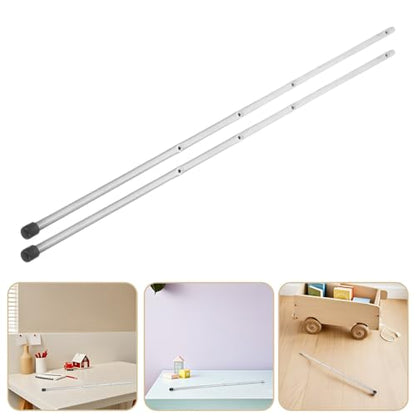Happyyami 2Pcs Metal Poles for Foosball Table Iron Soccer Machine Replacement Rods for Teens Adults Easy to Assemble Table Football Accessories