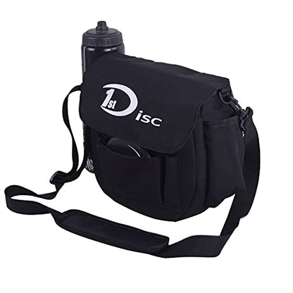 Disc Golf Set- Putter, Mid-Range, Driver, Mini Disc, Towel with Bag - color: Black