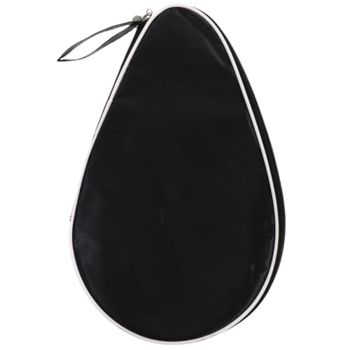 Yardwe Table Tennis Paddle Storage Bag Reusable Protective Fixed Case Black Semi-Circle Design Suitable for Ping Pong Paddle and Ball Storage