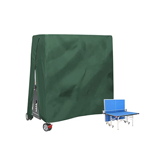 J&C Table Tennis Cover, 420D Ping Pong Table Cover Waterproof, Outdoor Table Tennis Covers, Heavy Duty Ping Pong Table Cover for Outside (Green) - color: Green