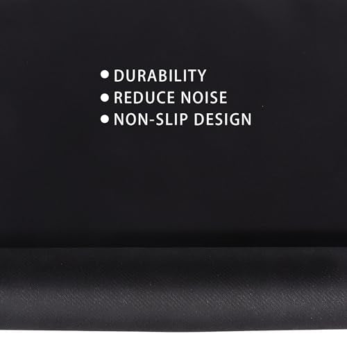 GSE Games & Sports Expert 32 x 32 Inches Rubber Anti-Slip Playmat, Mahjong, Dominoes, Poker Cards and Board Games Tabletop Cover Mat with Carrying Bag (Black) - color: Black, size: 1-Pack