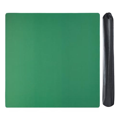 Mahjong Mat with 3 Dice, Anti Slip and Noise Reduction Table Cover for Mahjong, Poker, Card, Board & Tile Games (Green, 31.5 inches) - color: Green