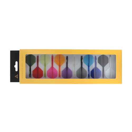 CUESOUL ROST 77 Integrated Dart Shaft and Flight Big Wing/Standard Shape Colour Collection Pack of 12 pcs - color: Standard Shape, size: Small