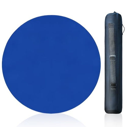 Large Round Tabletop Game Playmat,Rubber Table Mat Suitable for Playing Poker,Card,and Roleplaying Games.(80cmBlue) - color: 80*80*0.2cmblue, size: 80*80*0.2cm