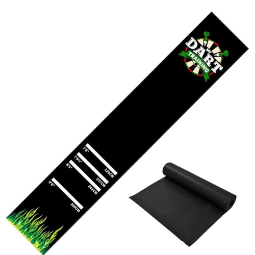 Darts Mat with 4 Throw Distances 300x34cm Dart Oche Mat Shock Absorbing Non-Slip Floor Protection Mats - color: 07