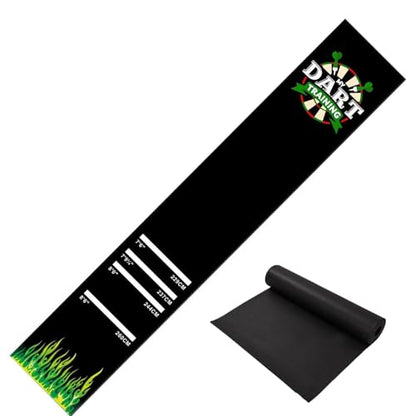 Darts Mat with 4 Standard Oche Throw Lines, 300x34cm Non Slip Dartboard Floor Protection Mats, Professional Regulation Dart Oche Mat for Game Room Living Room Home Bar Use - color: B