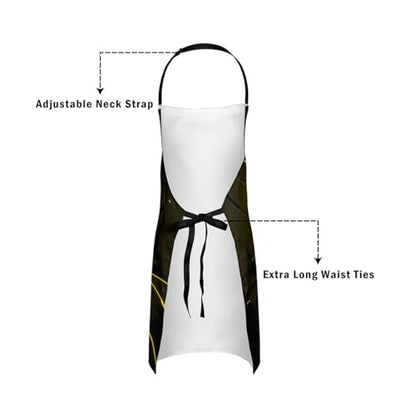 Manfei Volleyball Kids Kitchen Apron - color: Black Yellow