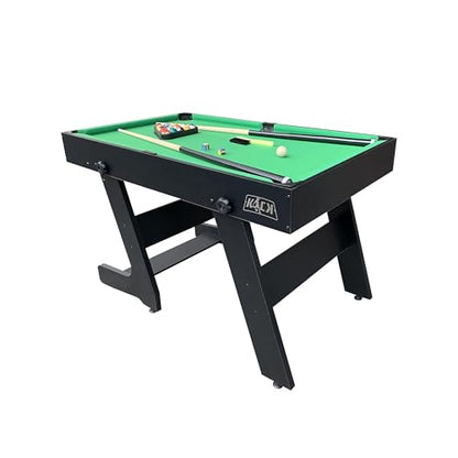 KICK Quatro 55" 4-in-1 Foldable Multi Game Table – Foosball, Billiards/Pool, Push Hockey & Ping Pong - color: Black