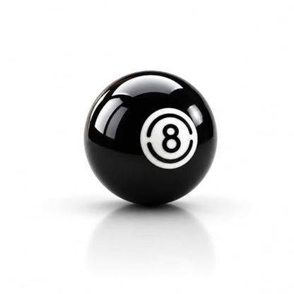 HMQQ 2 1/4" Replacement 8 Ball for Pool Table, Regulation Size Professional Resin Billiard Ball, Durable Glossy Finish, Single Black Pool Ball - style: Black 8