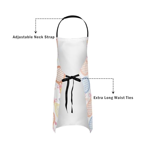 Castle Fairy Boy Soccer Kitchen Apron - color: Colorful Tennis