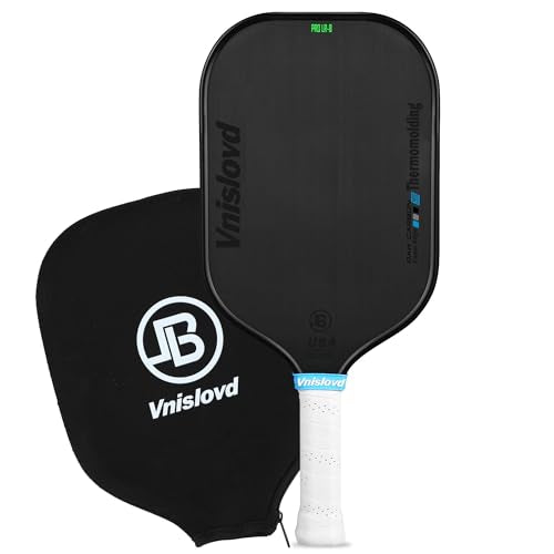 Thermoformed Pickleball Paddles Pro T700 Raw Carbon Fiber Pickleball Racket-16MM Unibody Design-Injected Foam-Rougher Spin Texture for Best Control,Power-Competition Version-USAPA Approved,Elongated