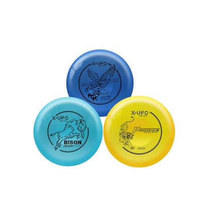 X-UFO Disc Golf Set - Disc Golf Starter Set, Includes 1 Putter, 1 Driver, and 1 midrange disc, Weighing 170-178 Grams Suitable for Beginners and Professional disc Golf tournaments - color: Set 8