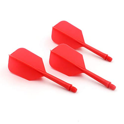 CUESOUL ROST Integrated Dart Shaft and Flights Medium,Slim Shape,Set of 3 - color: Red