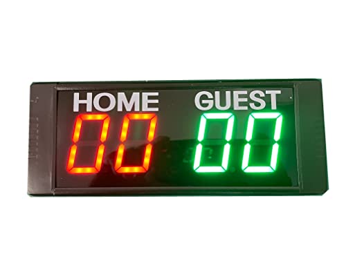 AZOOU led Digital Electronic Scoreboard with Remote Control for Sport Game Basketball Baseball Tennis Volleyball Table pingpong Billiards Cornhole scoreboards Home Guest - color: red+green