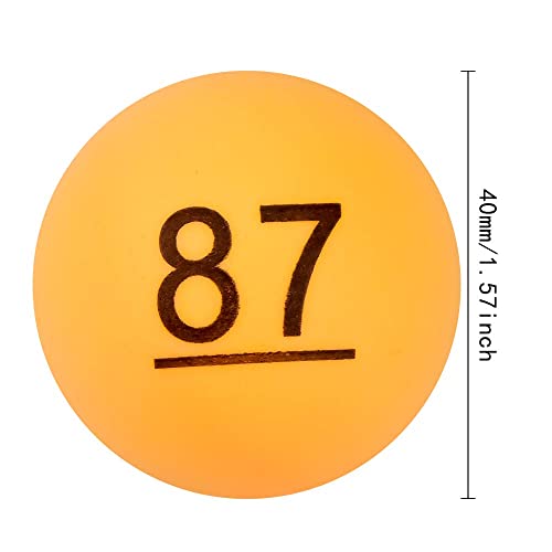 SelfTek 100Pcs Numbered Table Tennis Balls Beer PingPong 40mm Raffle Balls Lottery Balls Printed with Numbers for Party Games - color: Yellow